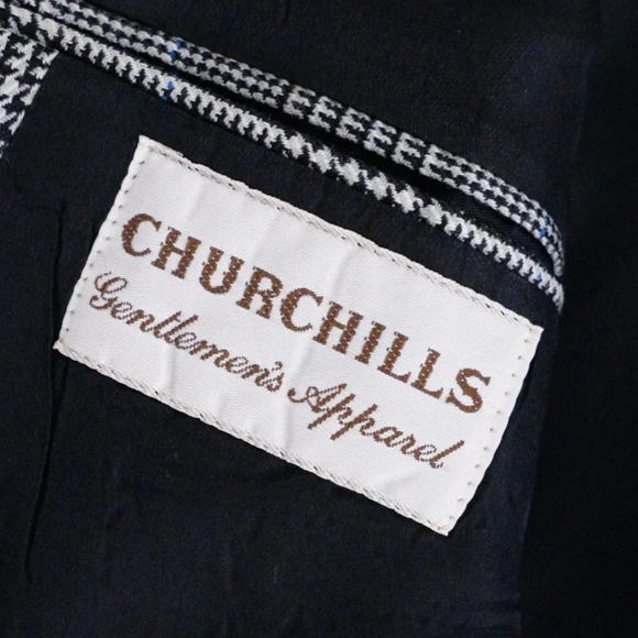 Savile Row 100% Wool Plaid Sport Jacket Blazer ~Grey/Black ~See Measurements Pic - Picture 5 of 16